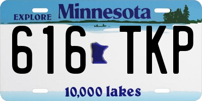 MN license plate 616TKP