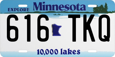 MN license plate 616TKQ