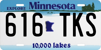 MN license plate 616TKS