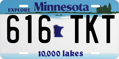 MN license plate 616TKT
