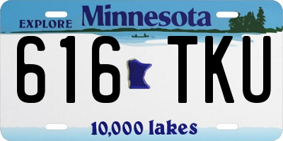 MN license plate 616TKU