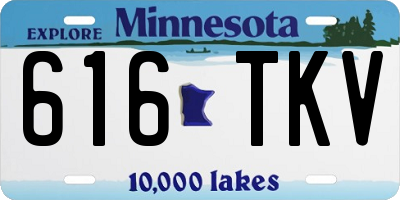 MN license plate 616TKV