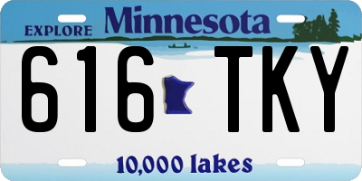 MN license plate 616TKY