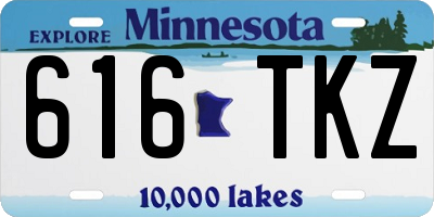 MN license plate 616TKZ