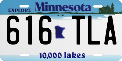 MN license plate 616TLA