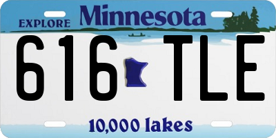 MN license plate 616TLE