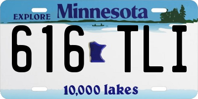 MN license plate 616TLI