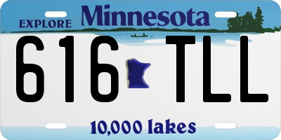 MN license plate 616TLL