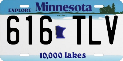 MN license plate 616TLV