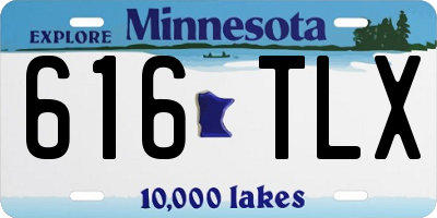 MN license plate 616TLX