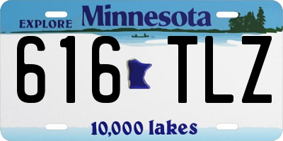 MN license plate 616TLZ