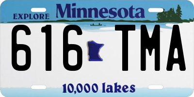 MN license plate 616TMA