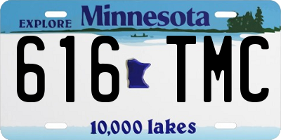MN license plate 616TMC
