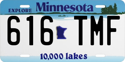 MN license plate 616TMF