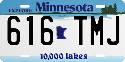 MN license plate 616TMJ