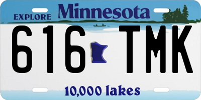 MN license plate 616TMK