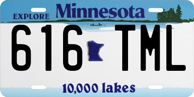 MN license plate 616TML