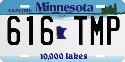 MN license plate 616TMP