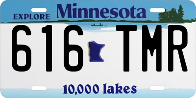 MN license plate 616TMR