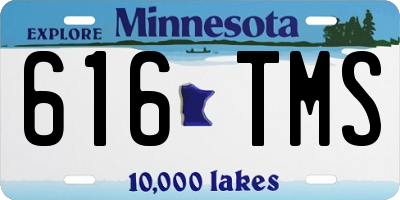 MN license plate 616TMS