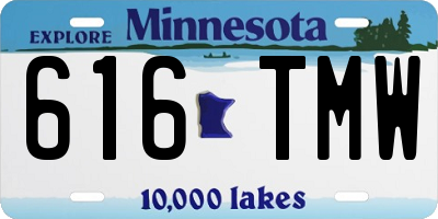 MN license plate 616TMW