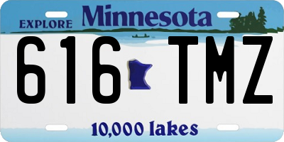 MN license plate 616TMZ
