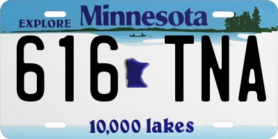MN license plate 616TNA