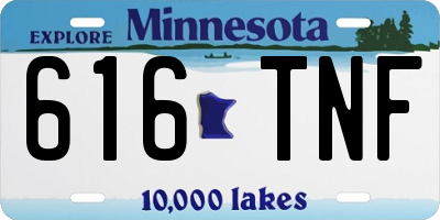 MN license plate 616TNF