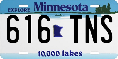 MN license plate 616TNS