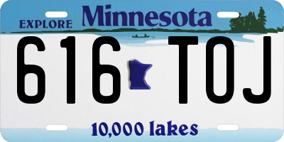 MN license plate 616TOJ