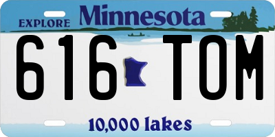 MN license plate 616TOM