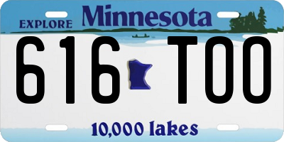 MN license plate 616TOO