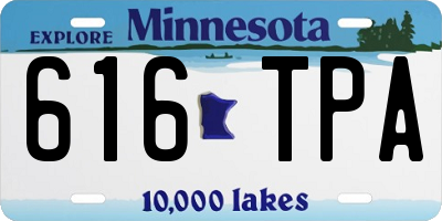 MN license plate 616TPA