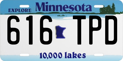 MN license plate 616TPD