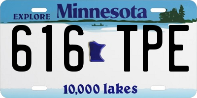 MN license plate 616TPE