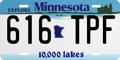 MN license plate 616TPF