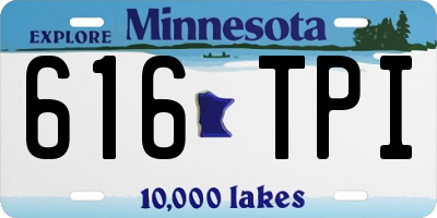 MN license plate 616TPI