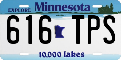 MN license plate 616TPS