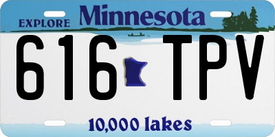 MN license plate 616TPV