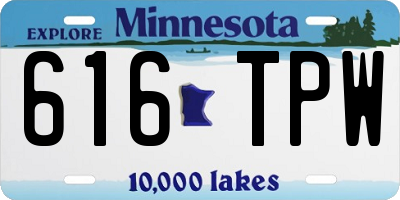 MN license plate 616TPW