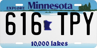 MN license plate 616TPY