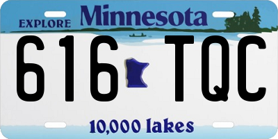MN license plate 616TQC