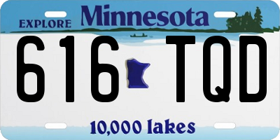 MN license plate 616TQD