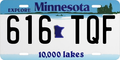 MN license plate 616TQF