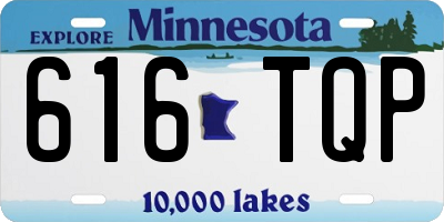 MN license plate 616TQP