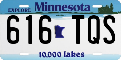 MN license plate 616TQS