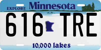 MN license plate 616TRE