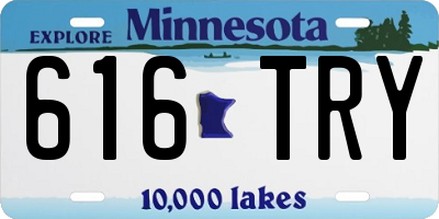 MN license plate 616TRY