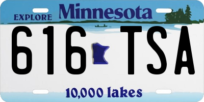 MN license plate 616TSA