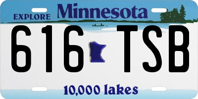 MN license plate 616TSB